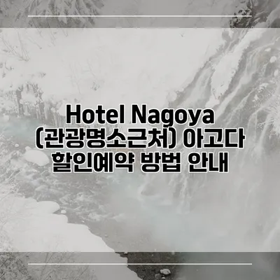 Hotel Nagoya (관광명소근처) 아고다 할인예약 방법 안내