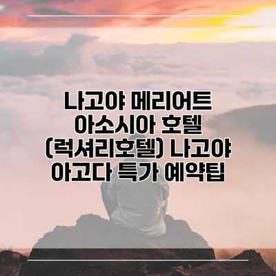 나고야 메리어트 아소시아 호텔 (럭셔리호텔) 나고야 아고다 특가 예약팁