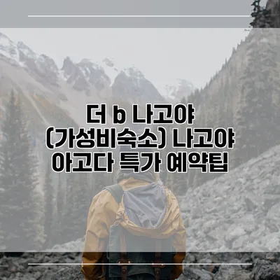 더 b 나고야 (가성비숙소) 나고야 아고다 특가 예약팁