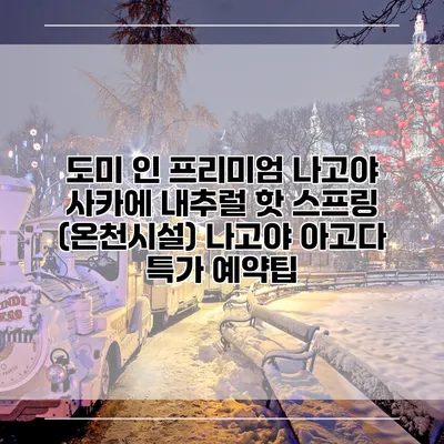 도미 인 프리미엄 나고야 사카에 내추럴 핫 스프링 (온천시설) 나고야 아고다 특가 예약팁