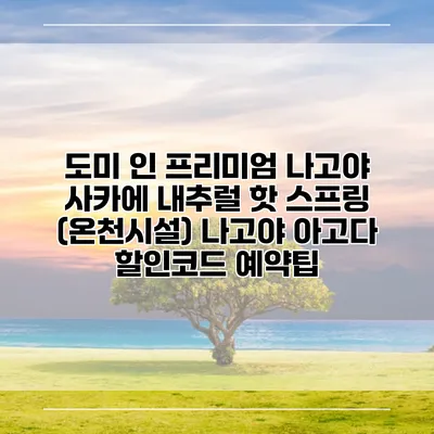 도미 인 프리미엄 나고야 사카에 내추럴 핫 스프링 (온천시설) 나고야 아고다 할인코드 예약팁