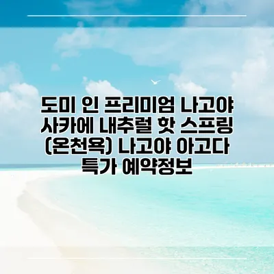 도미 인 프리미엄 나고야 사카에 내추럴 핫 스프링 (온천욕) 나고야 아고다 특가 예약정보