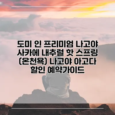 도미 인 프리미엄 나고야 사카에 내추럴 핫 스프링 (온천욕) 나고야 아고다 할인 예약가이드
