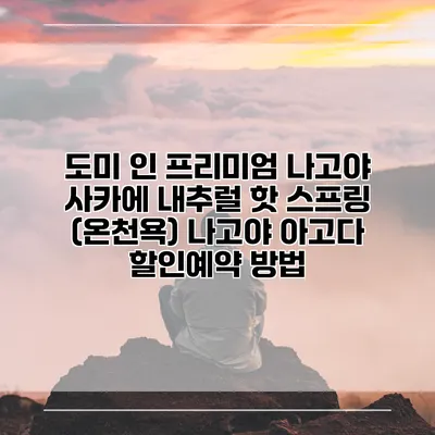 도미 인 프리미엄 나고야 사카에 내추럴 핫 스프링 (온천욕) 나고야 아고다 할인예약 방법