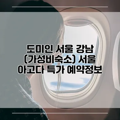 도미인 서울 강남 (가성비숙소) 서울 아고다 특가 예약정보