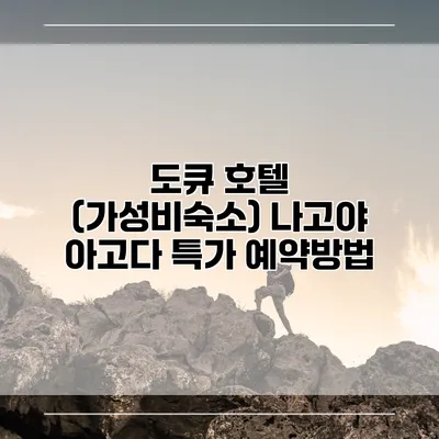도큐 호텔 (가성비숙소) 나고야 아고다 특가 예약방법