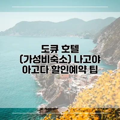 도큐 호텔 (가성비숙소) 나고야 아고다 할인예약 팁