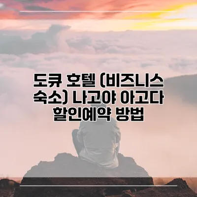 도큐 호텔 (비즈니스 숙소) 나고야 아고다 할인예약 방법