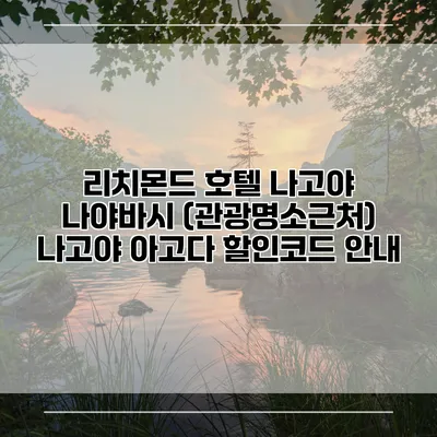 리치몬드 호텔 나고야 나야바시 (관광명소근처) 나고야 아고다 할인코드 안내