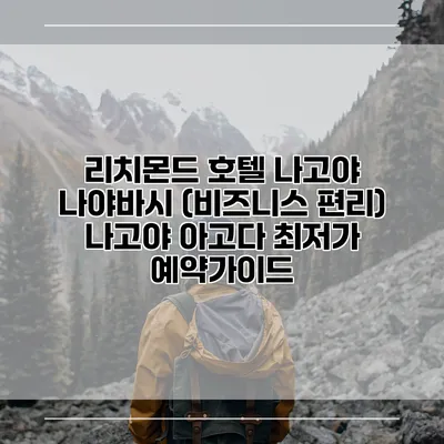 리치몬드 호텔 나고야 나야바시 (비즈니스 편리) 나고야 아고다 최저가 예약가이드