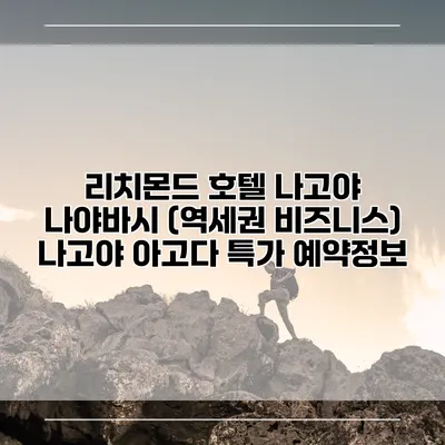리치몬드 호텔 나고야 나야바시 (역세권 비즈니스) 나고야 아고다 특가 예약정보