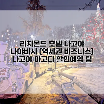 리치몬드 호텔 나고야 나야바시 (역세권 비즈니스) 나고야 아고다 할인예약 팁