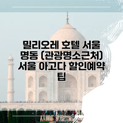 밀리오레 호텔 서울 명동 (관광명소근처) 서울 아고다 할인예약 팁