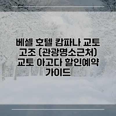 베셀 호텔 캄파나 교토 고조 (관광명소근처) 교토 아고다 할인예약 가이드