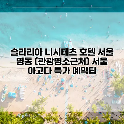 솔라리아 니시테츠 호텔 서울 명동 (관광명소근처) 서울 아고다 특가 예약팁