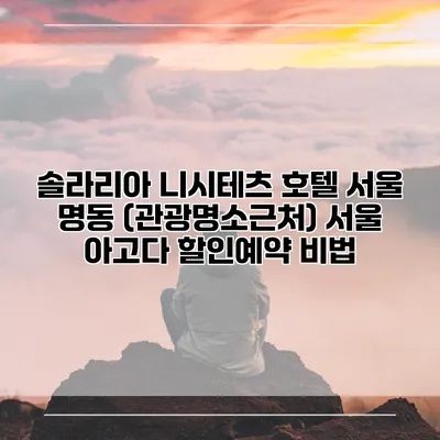 솔라리아 니시테츠 호텔 서울 명동 (관광명소근처) 서울 아고다 할인예약 비법