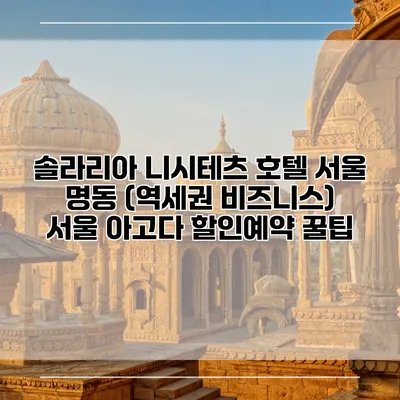 솔라리아 니시테츠 호텔 서울 명동 (역세권 비즈니스) 서울 아고다 할인예약 꿀팁