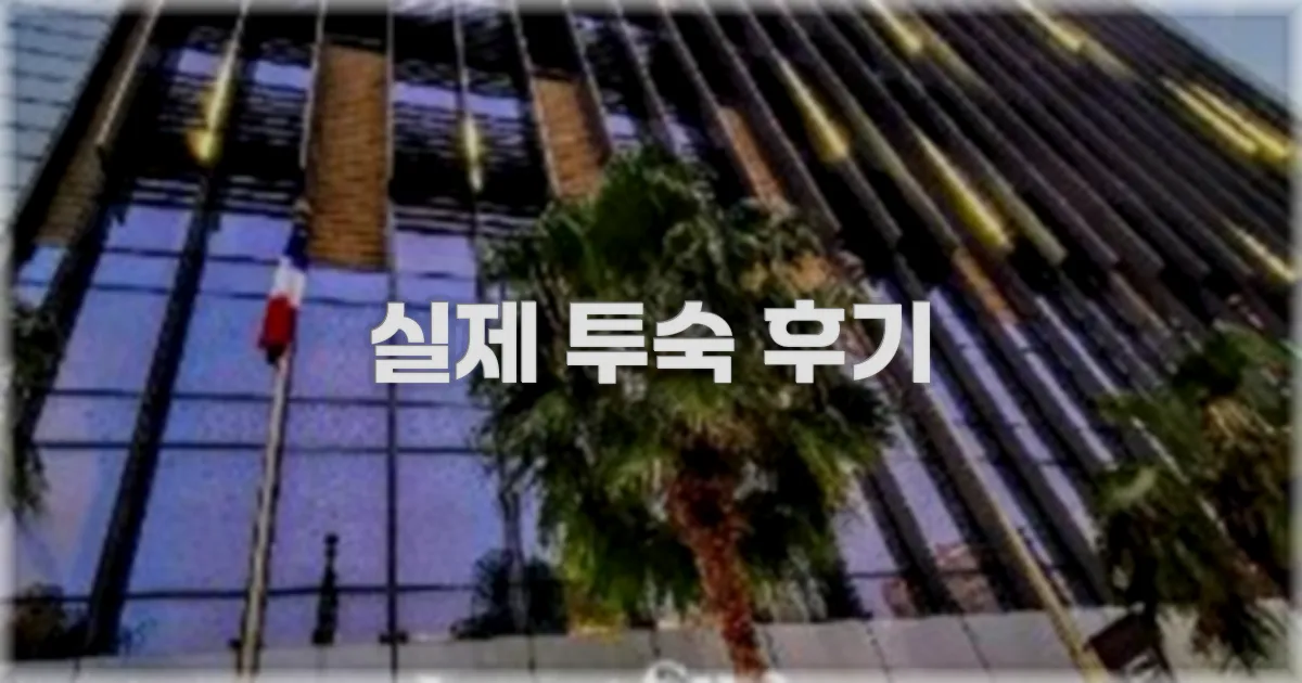 💬 실제 투숙 후기