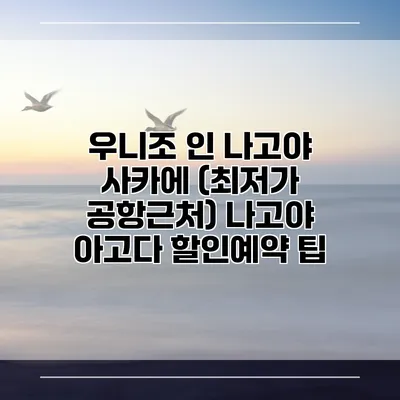 우니조 인 나고야 사카에 (최저가 공항근처) 나고야 아고다 할인예약 팁