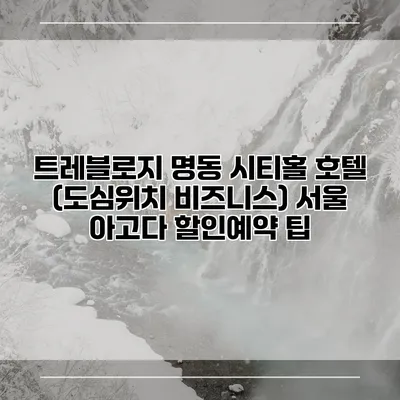 트레블로지 명동 시티홀 호텔 (도심위치 비즈니스) 서울 아고다 할인예약 팁