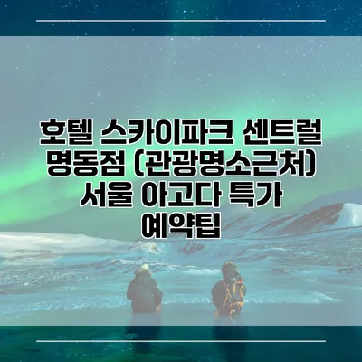 호텔 스카이파크 센트럴 명동점 (관광명소근처) 서울 아고다 특가 예약팁