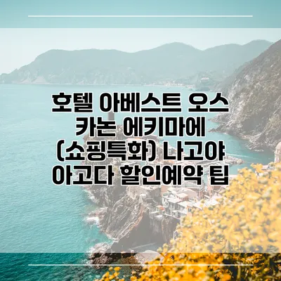 호텔 아베스트 오스 카논 에키마에 (쇼핑특화) 나고야 아고다 할인예약 팁