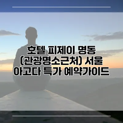 호텔 피제이 명동 (관광명소근처) 서울 아고다 특가 예약가이드