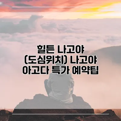 힐튼 나고야 (도심위치) 나고야 아고다 특가 예약팁
