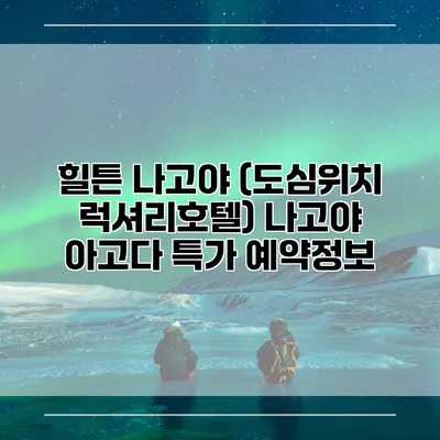 힐튼 나고야 (도심위치 럭셔리호텔) 나고야 아고다 특가 예약정보