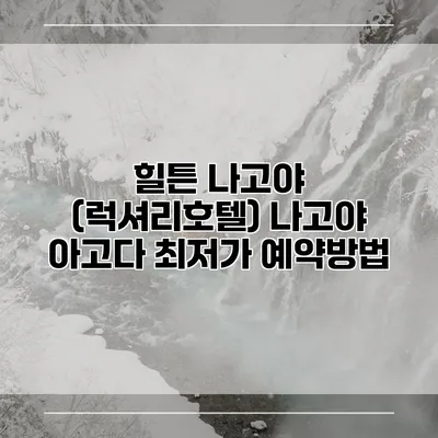 힐튼 나고야 (럭셔리호텔) 나고야 아고다 최저가 예약방법