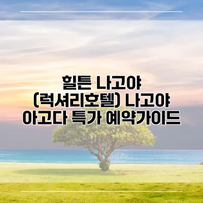 힐튼 나고야 (럭셔리호텔) 나고야 아고다 특가 예약가이드