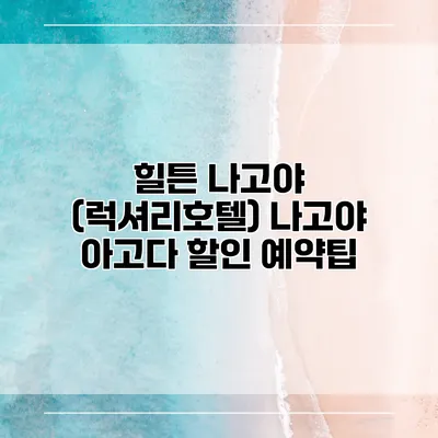 힐튼 나고야 (럭셔리호텔) 나고야 아고다 할인 예약팁